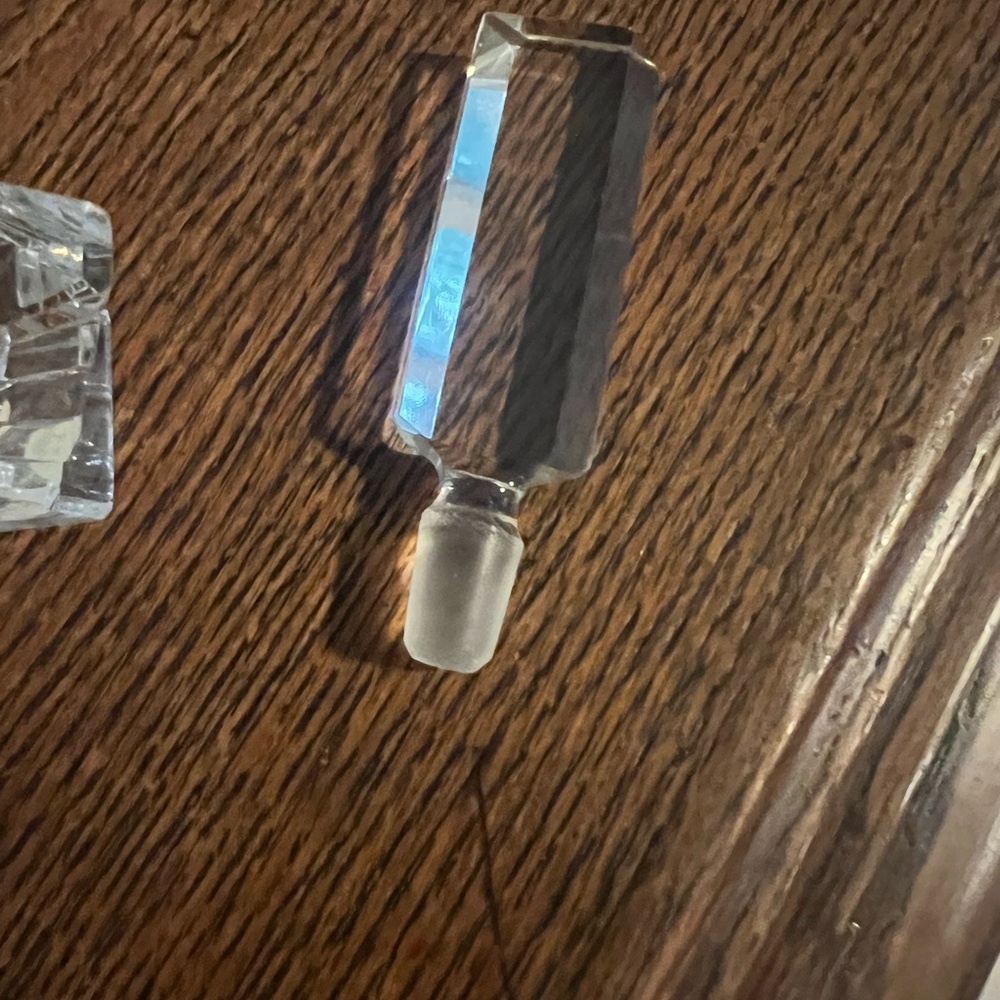 Antique Clear Glass Perfume Bottle - Picture 5 of 7